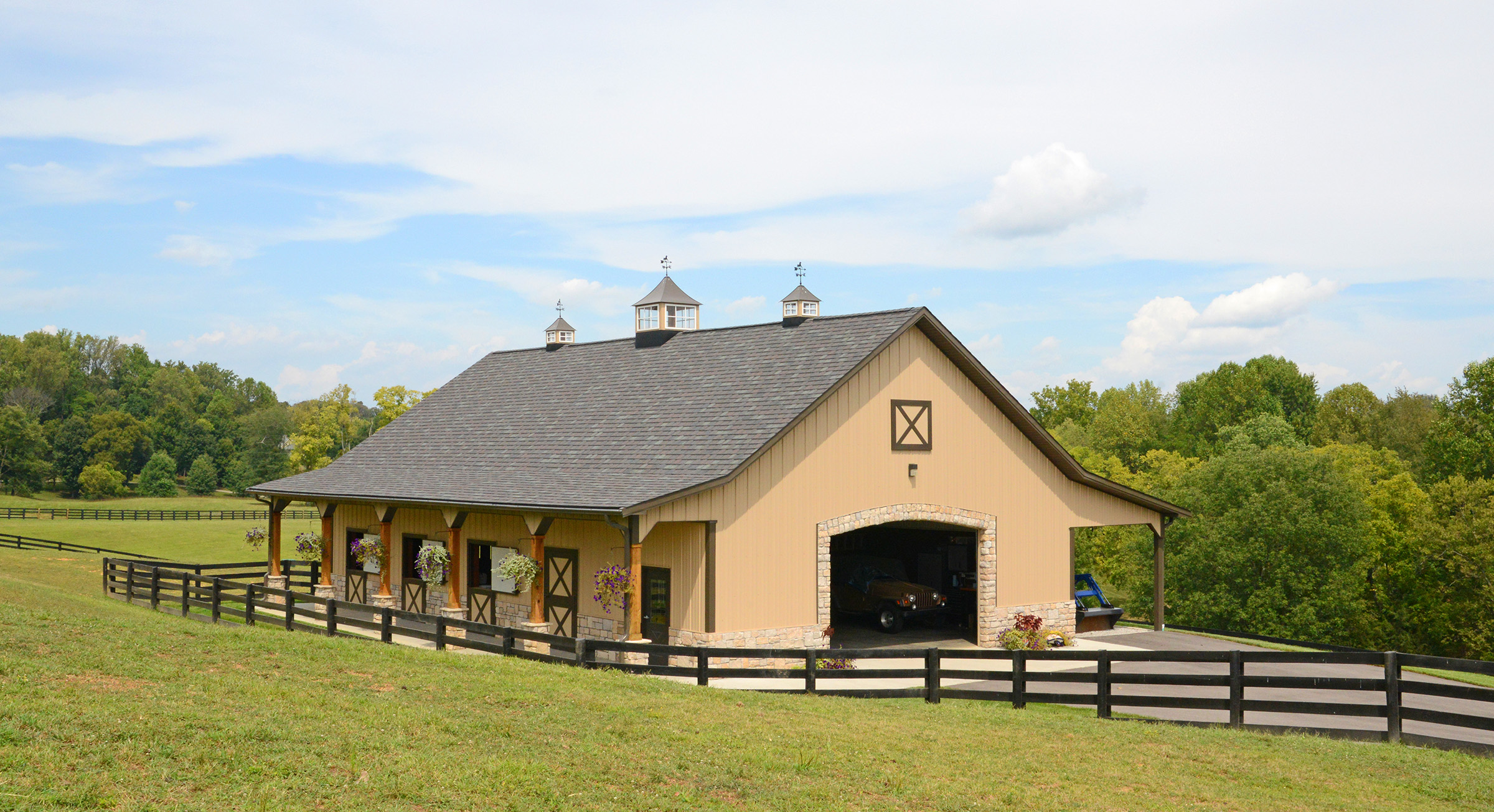 Pole Barn Horse Stable